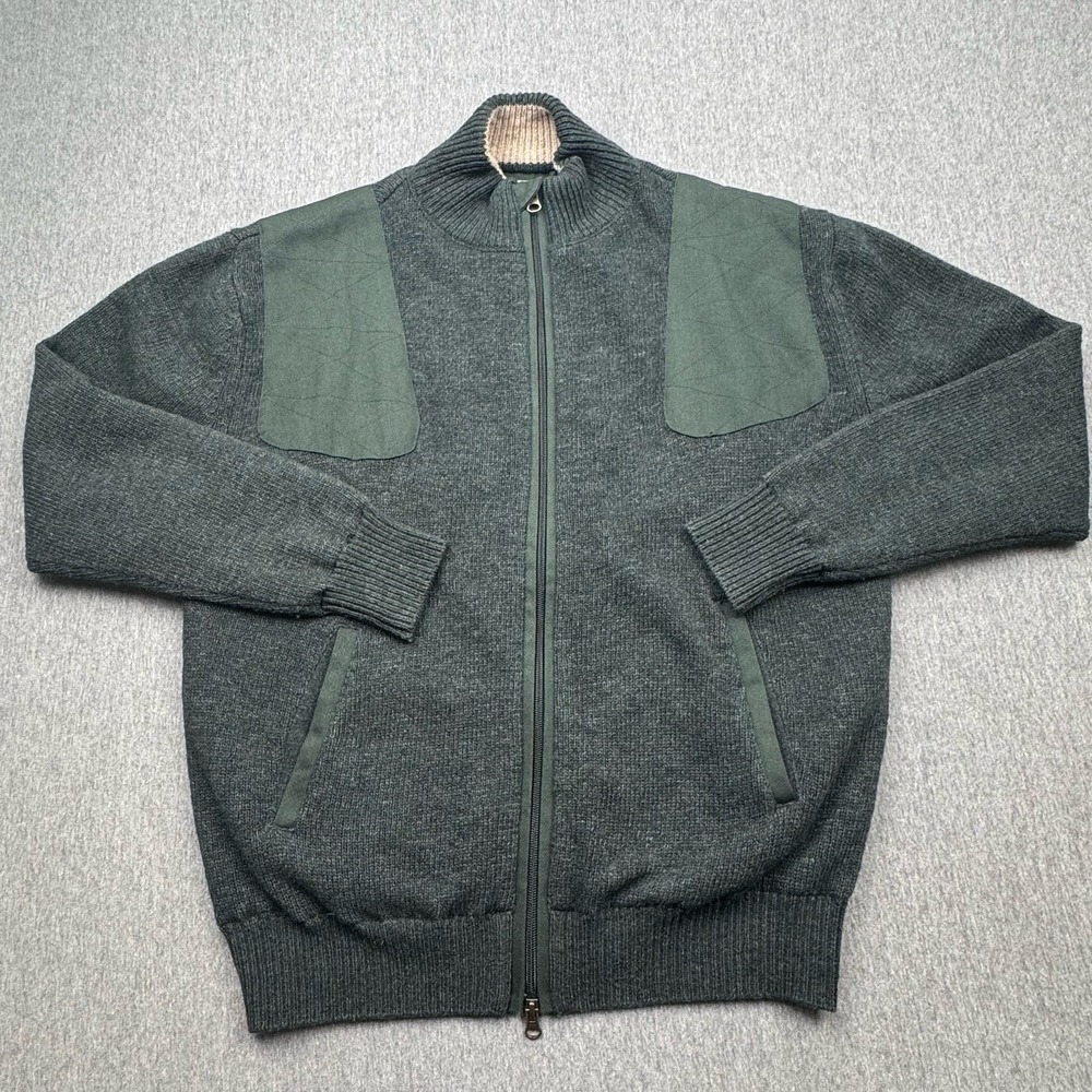 Beretta Sweater Full Zip Wool Wind Barrier Lined Shooting Jacket Green Men's M